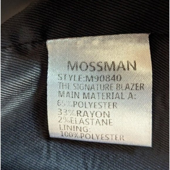 Mossman The Signature Blazer Jacket Navy Military Classic Double Breast Size 10 - Picture 12 of 12